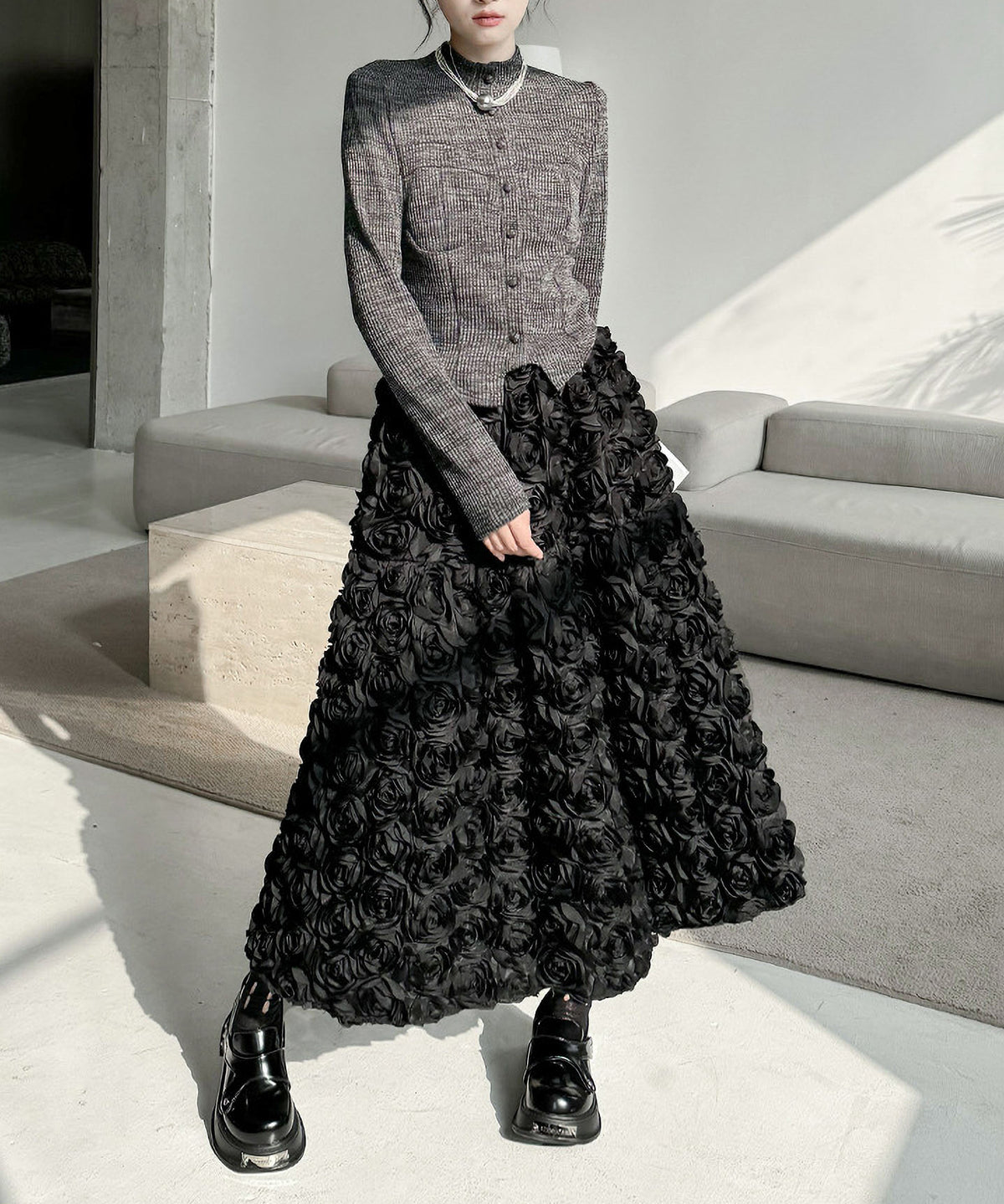 Three-dimensional Flower Skirt