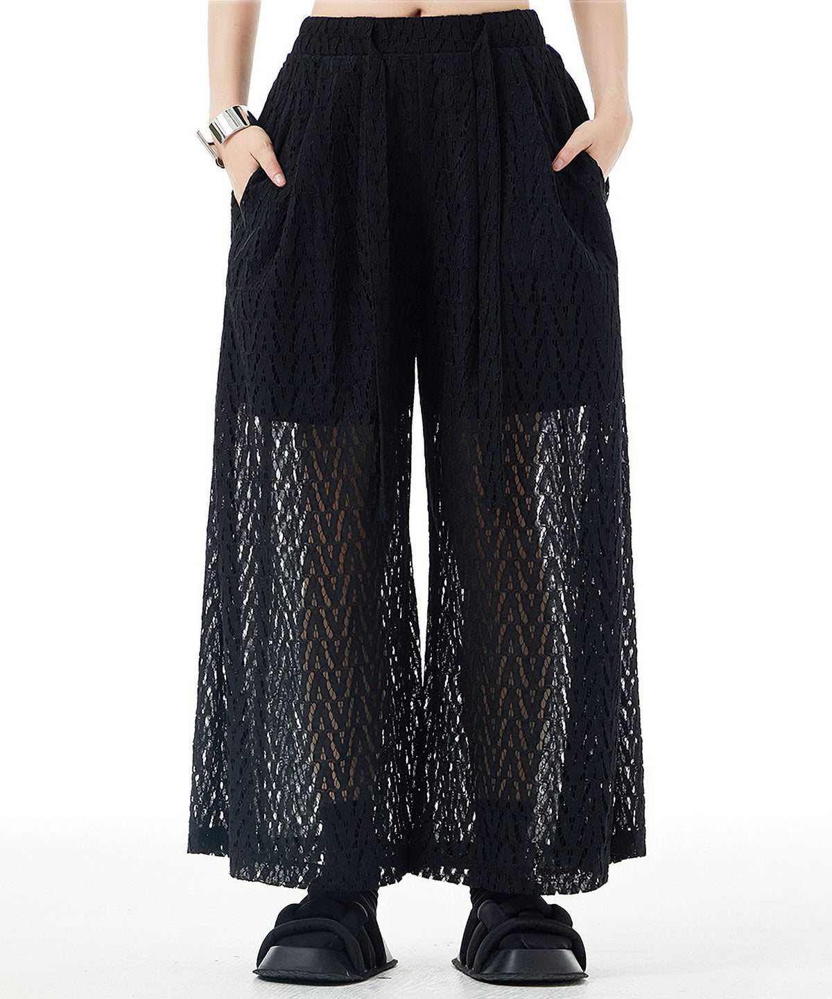 Mesh Wide Pants