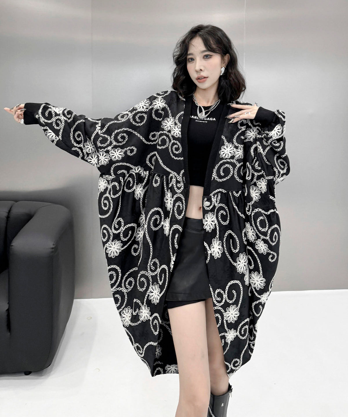 Flower Embroidery Cardigan
