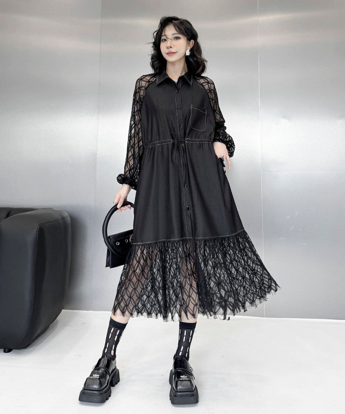 See-through Sleeve Dress