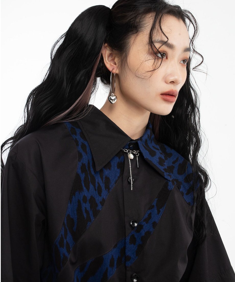 Sleeve Mesh Blouse