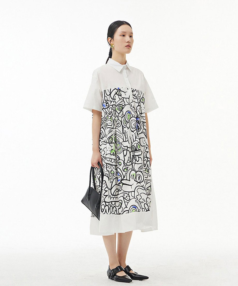 Graphic Art Printed Dress