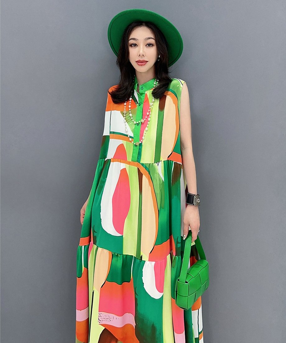 Marble Print Dress