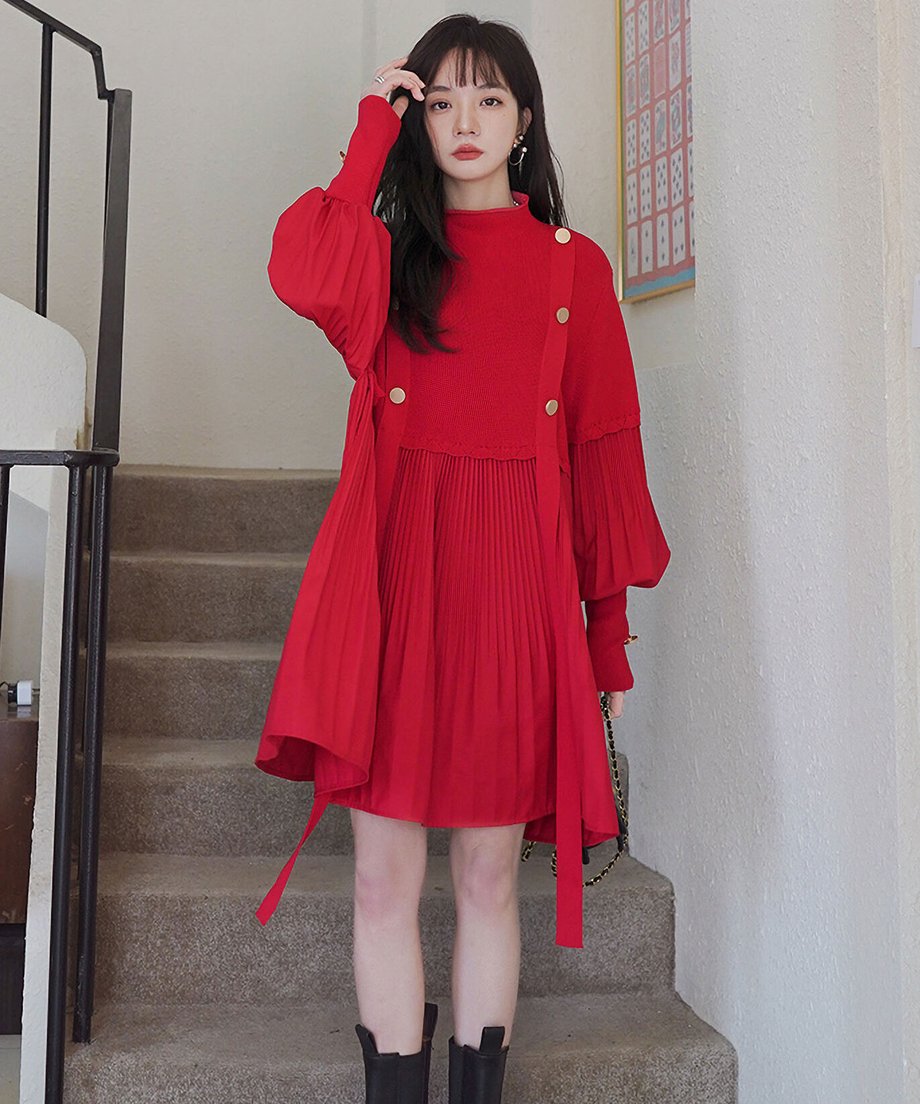 Lantern Sleeve Dress