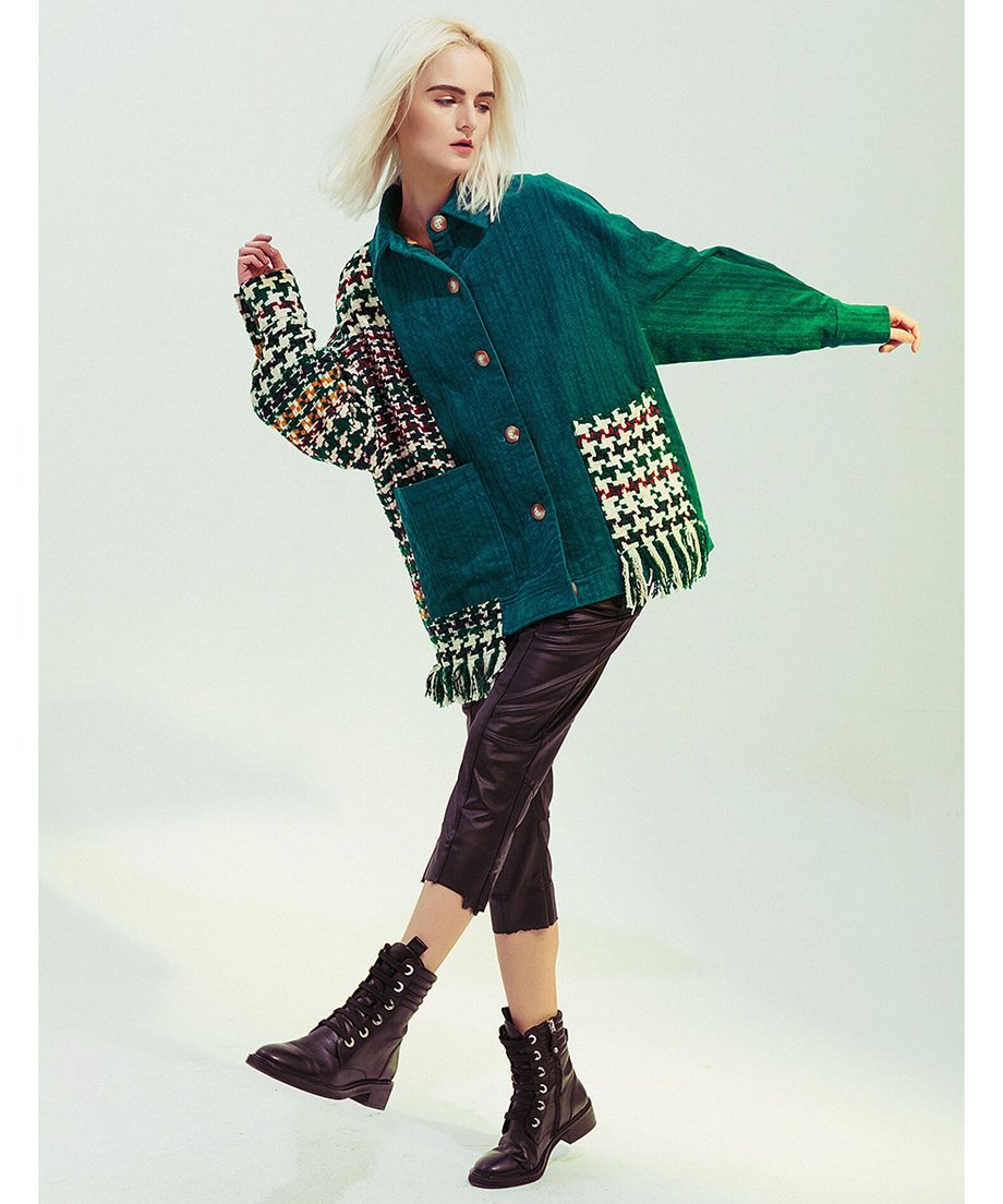 Patchwork Fringe Jacket
