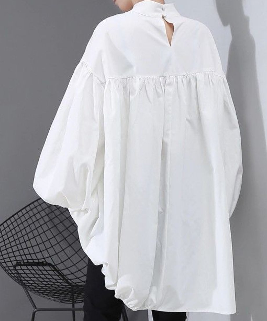 Drawstring Ruched Volume Blouse