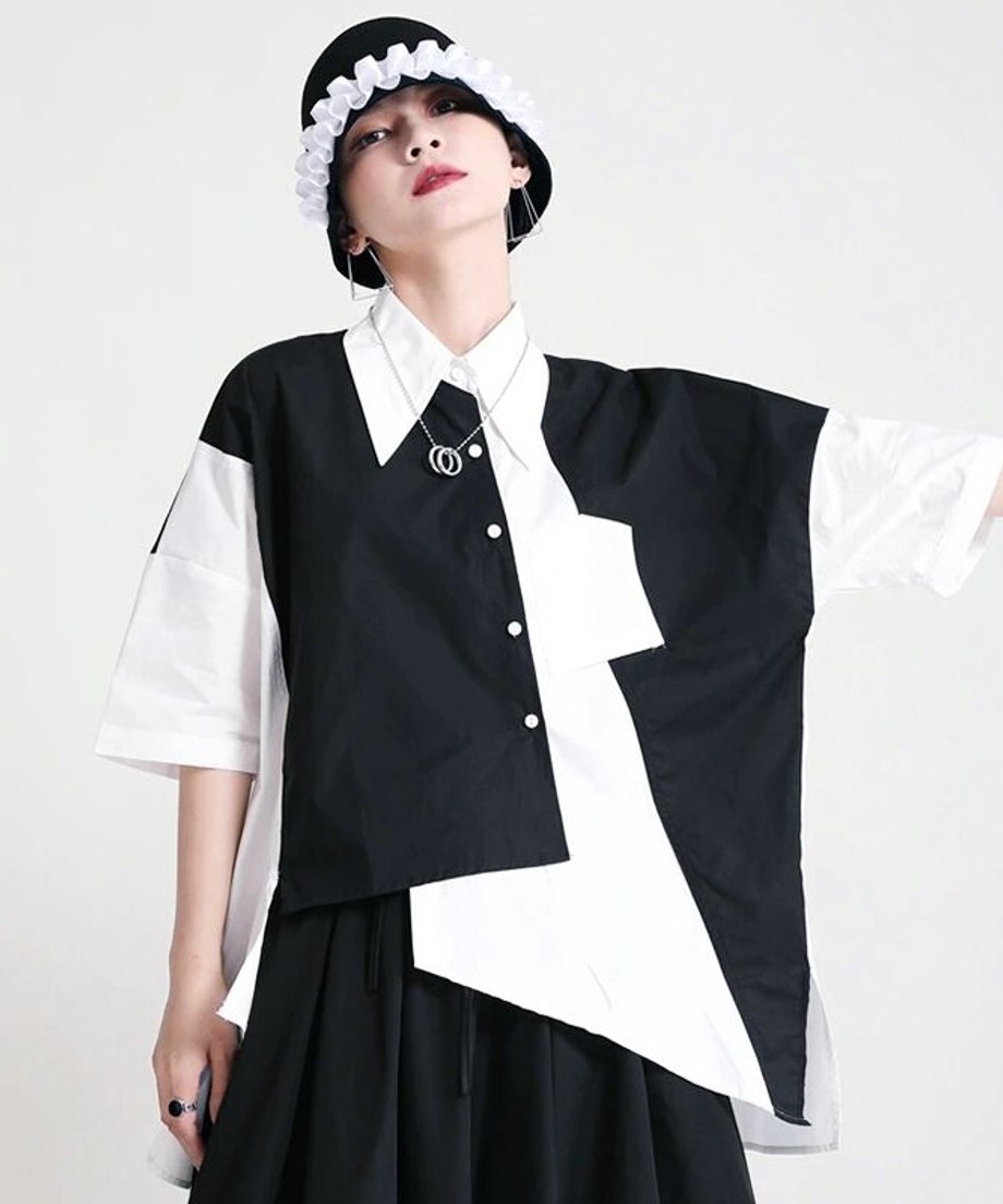 Bicolor Asymmetry Shirt