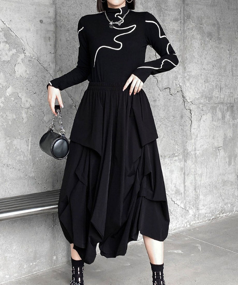 Draped Wide Pants