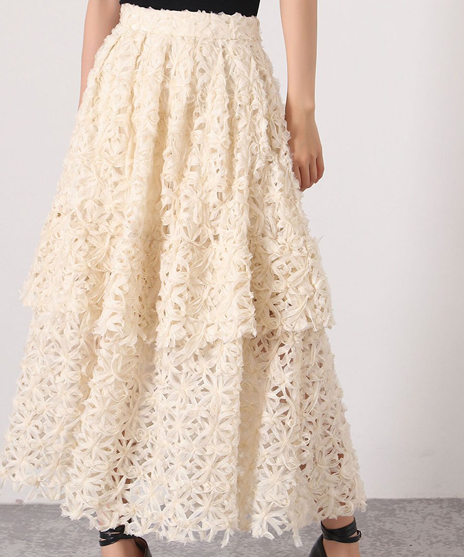 Flower Tiered Skirt