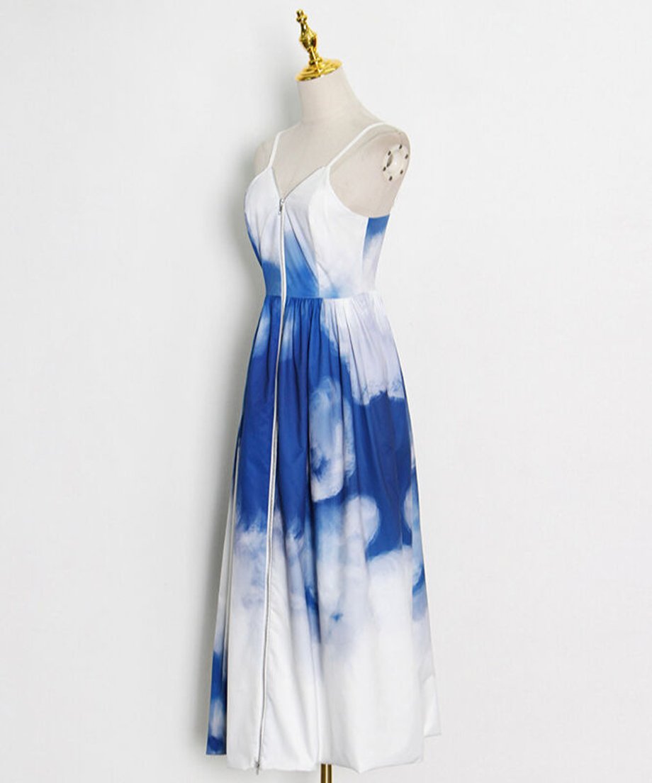 Tie-dye Zip Camisole Dress