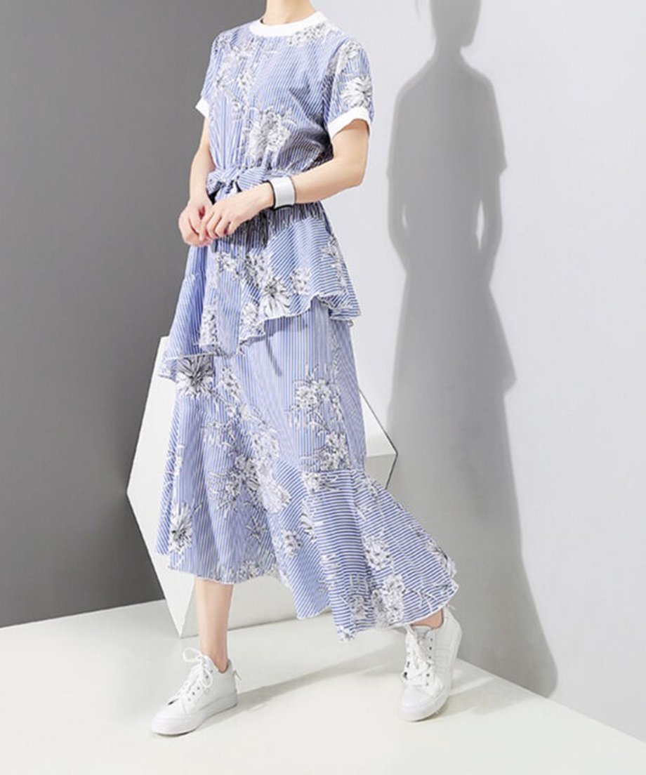 Swirl Veer Dress