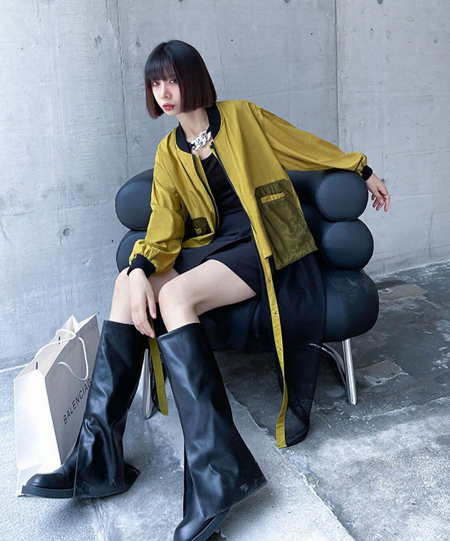 Mesh Switch Zip Cardigan