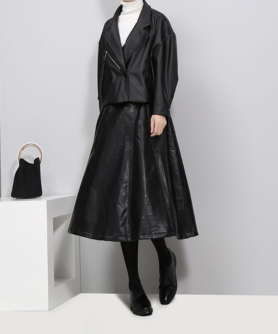 Faux Leather Dress