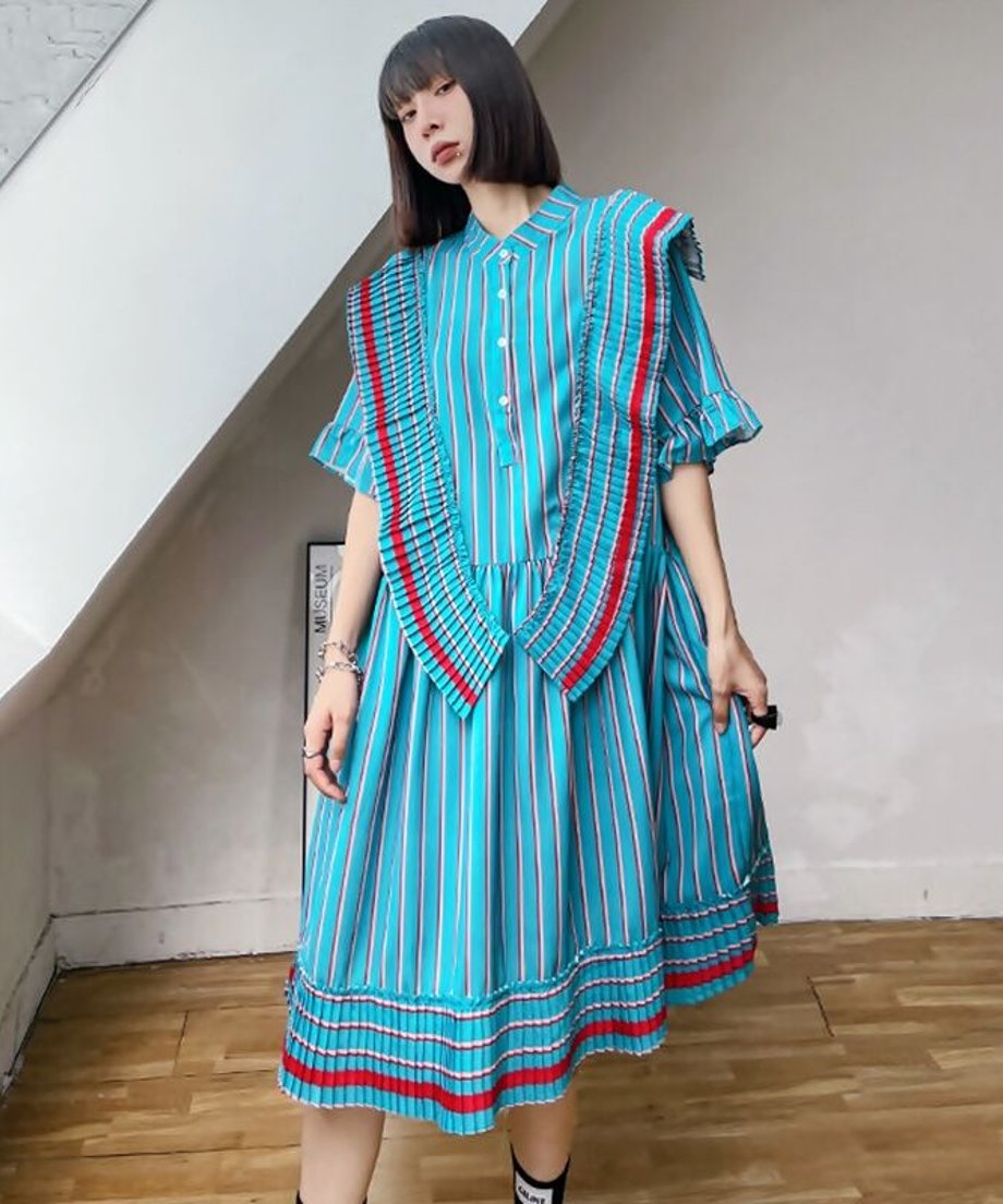 Frilly Pleated Dress