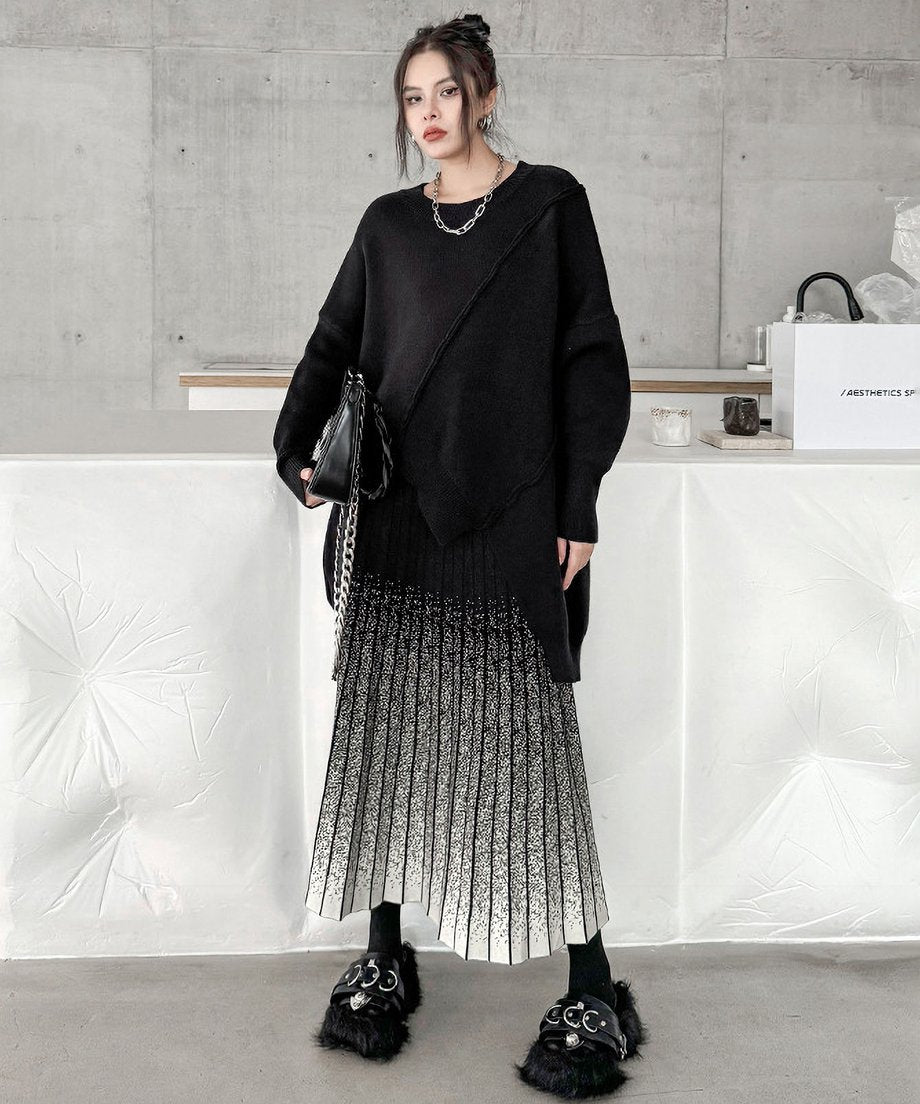 Gradation Pleat Skirt