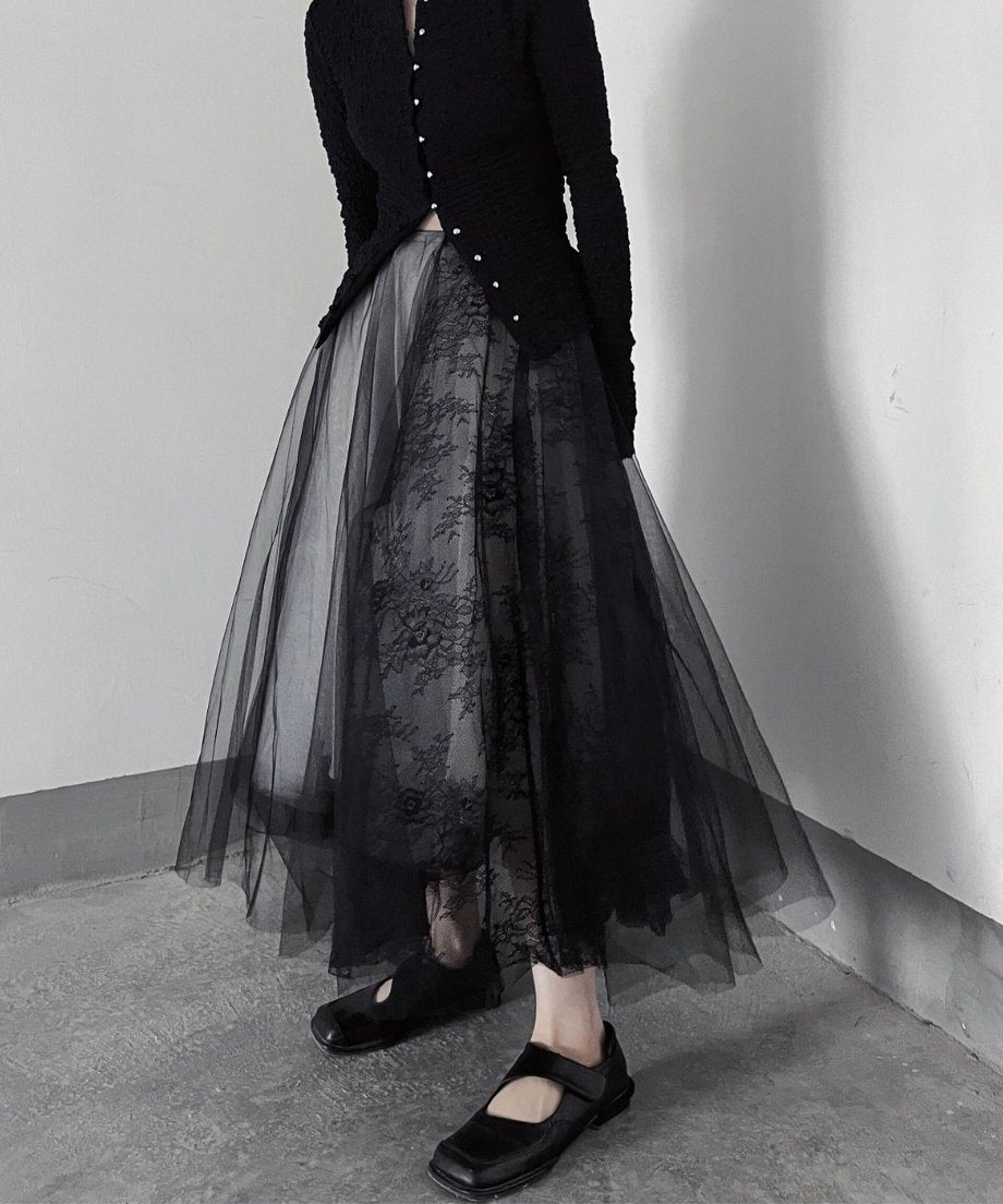 Tulle Layered Gradient Skirt