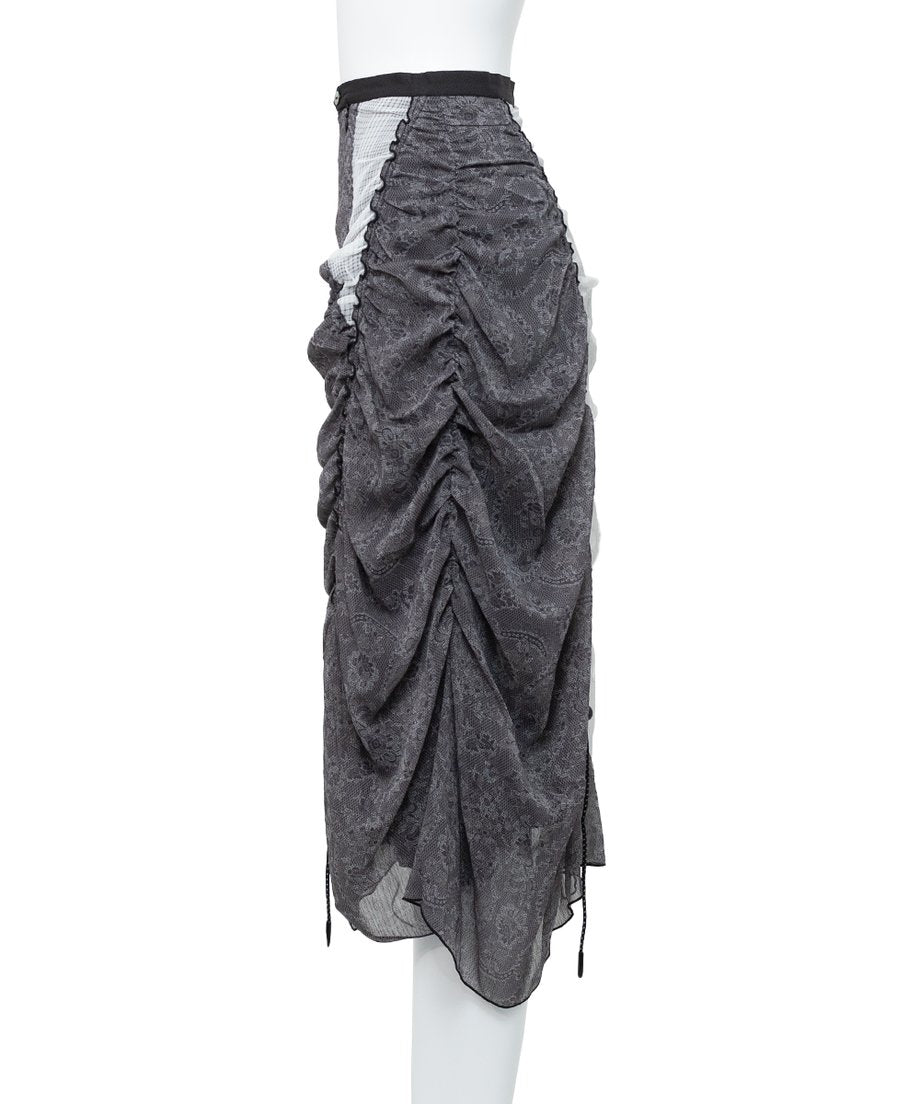 Drape Gather Lace Skirt