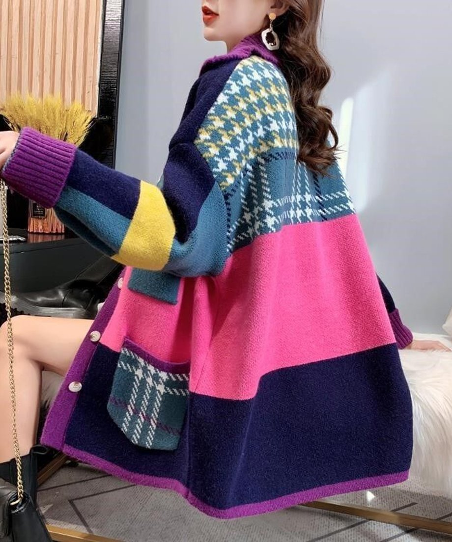Panel Knit Cardigan