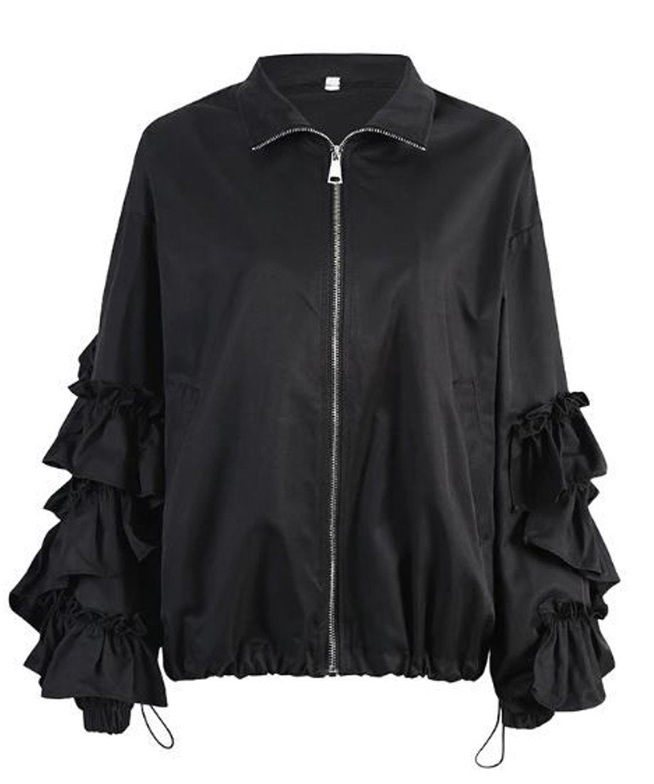 Tiered Frill Sleeve Jacket