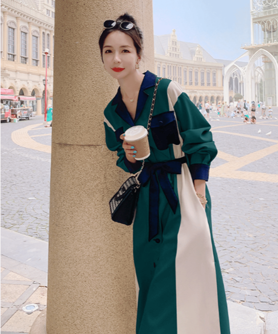 Color Blocking Dress
