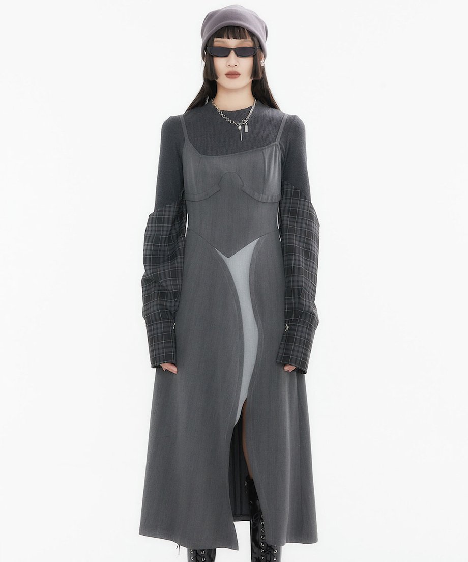 Layered Slit Dress