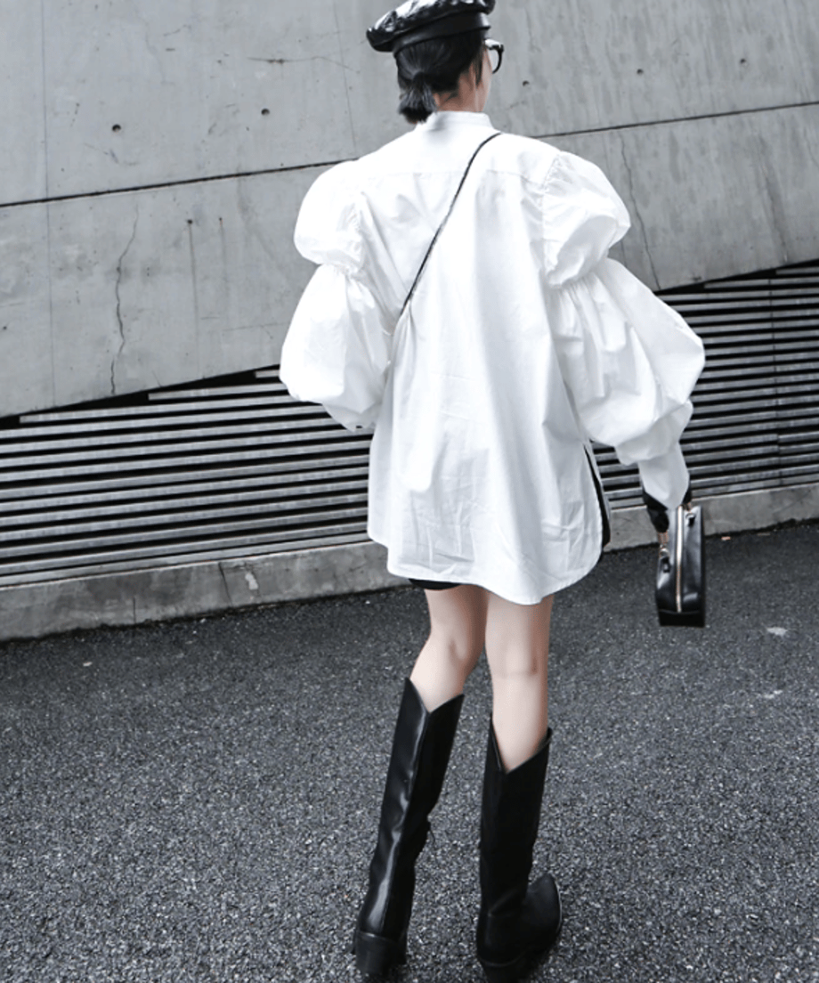 Volume Sleeve Oversized Shirt