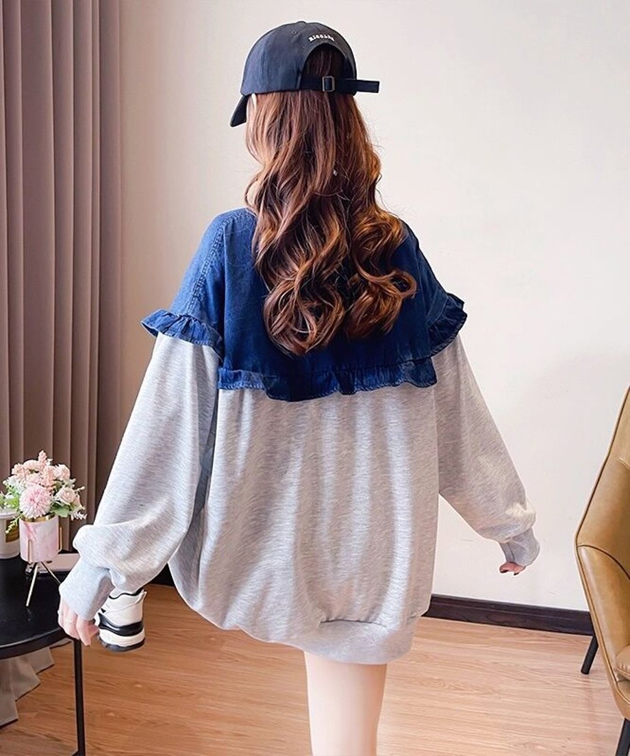 Denim Switch Top