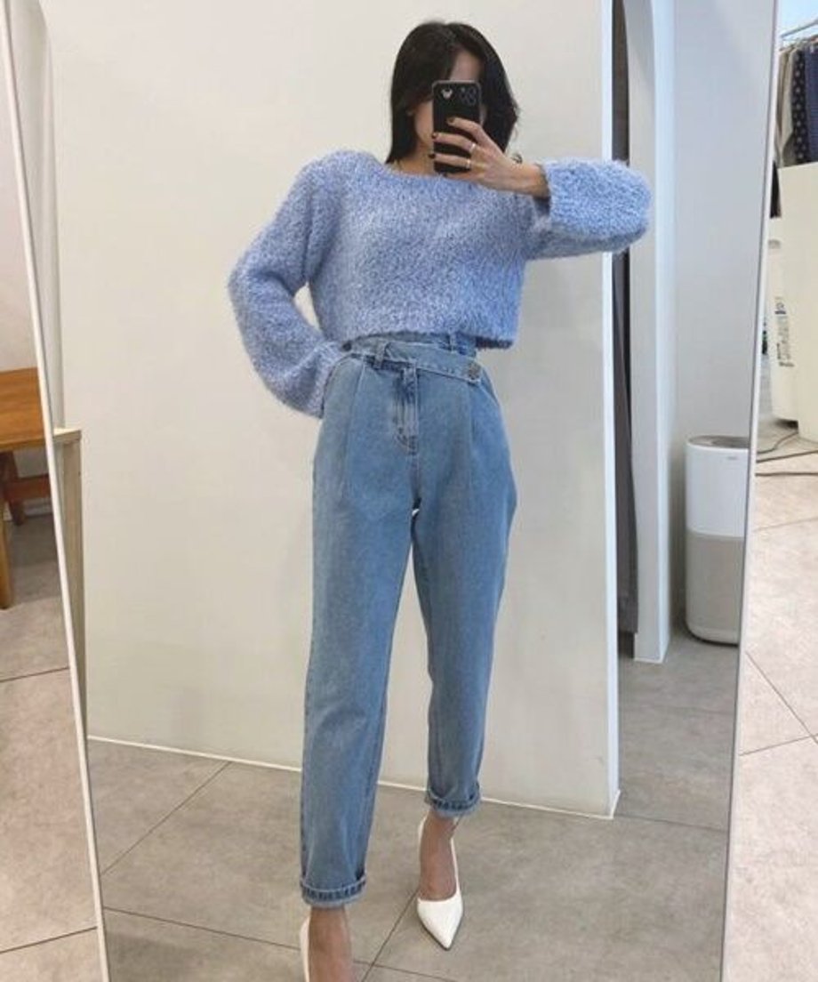 Tapered Denim Pants