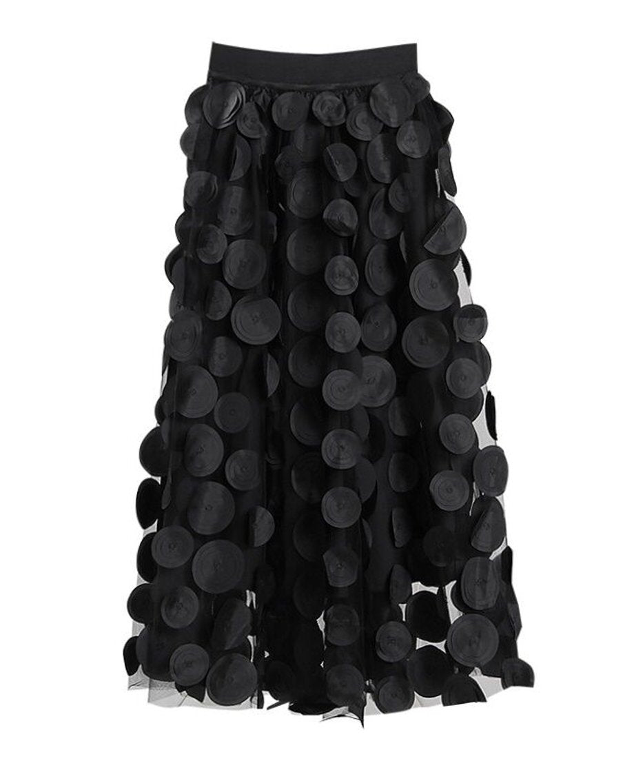 Three-dimensional Dot Tulle Skirt