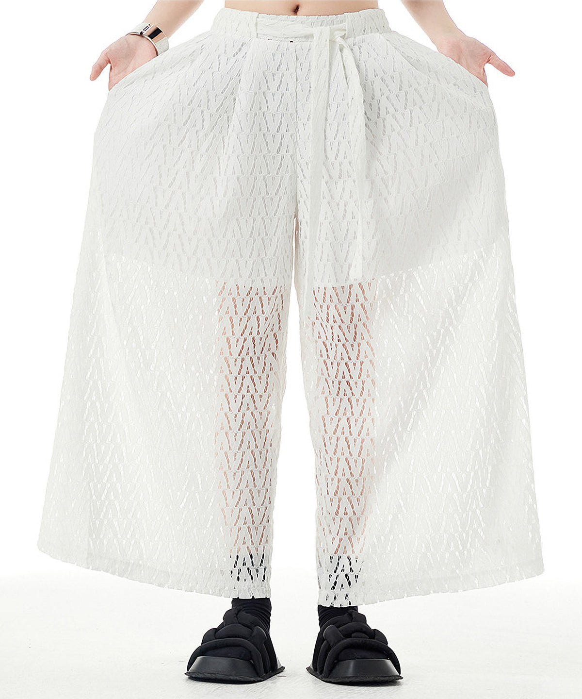Mesh Wide Pants