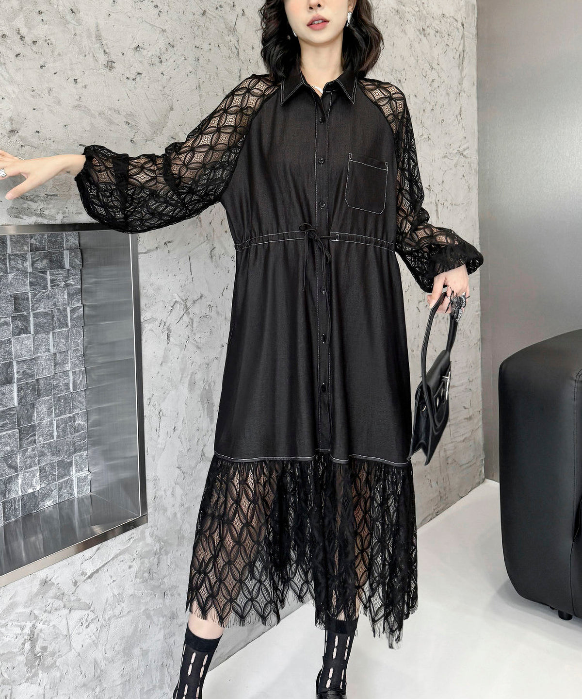 See-through Sleeve Dress