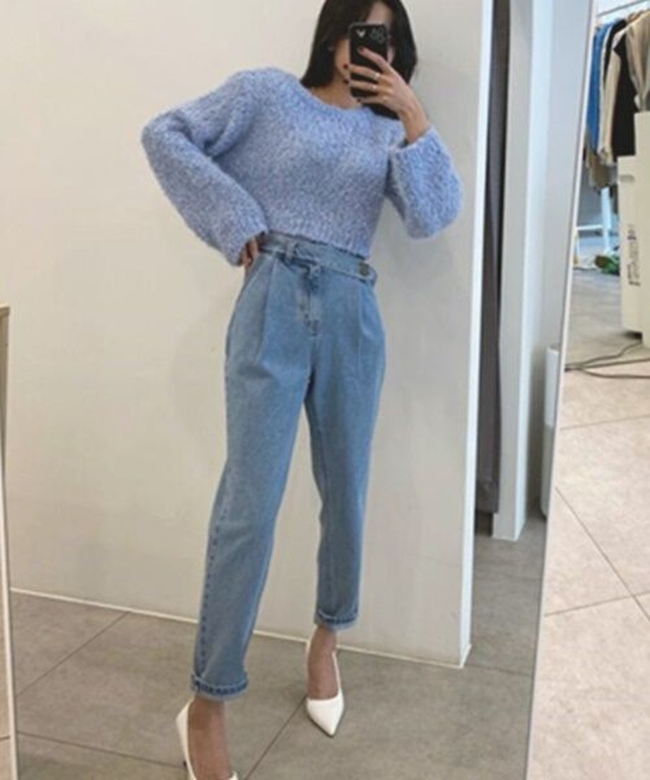 Tapered Denim Pants