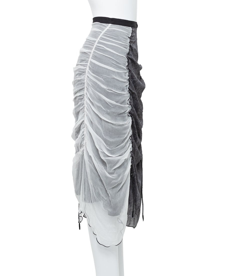 Drape Gather Lace Skirt
