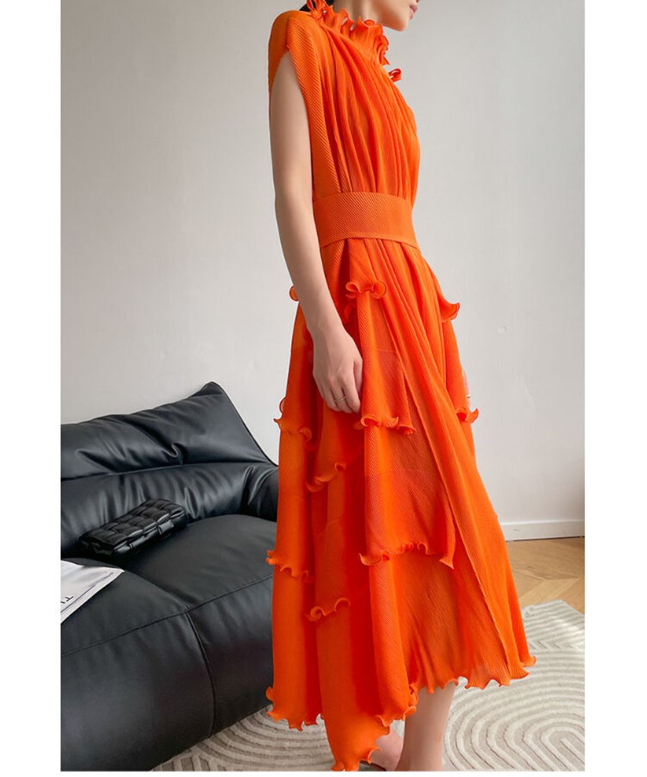 Frill Pleats Dress