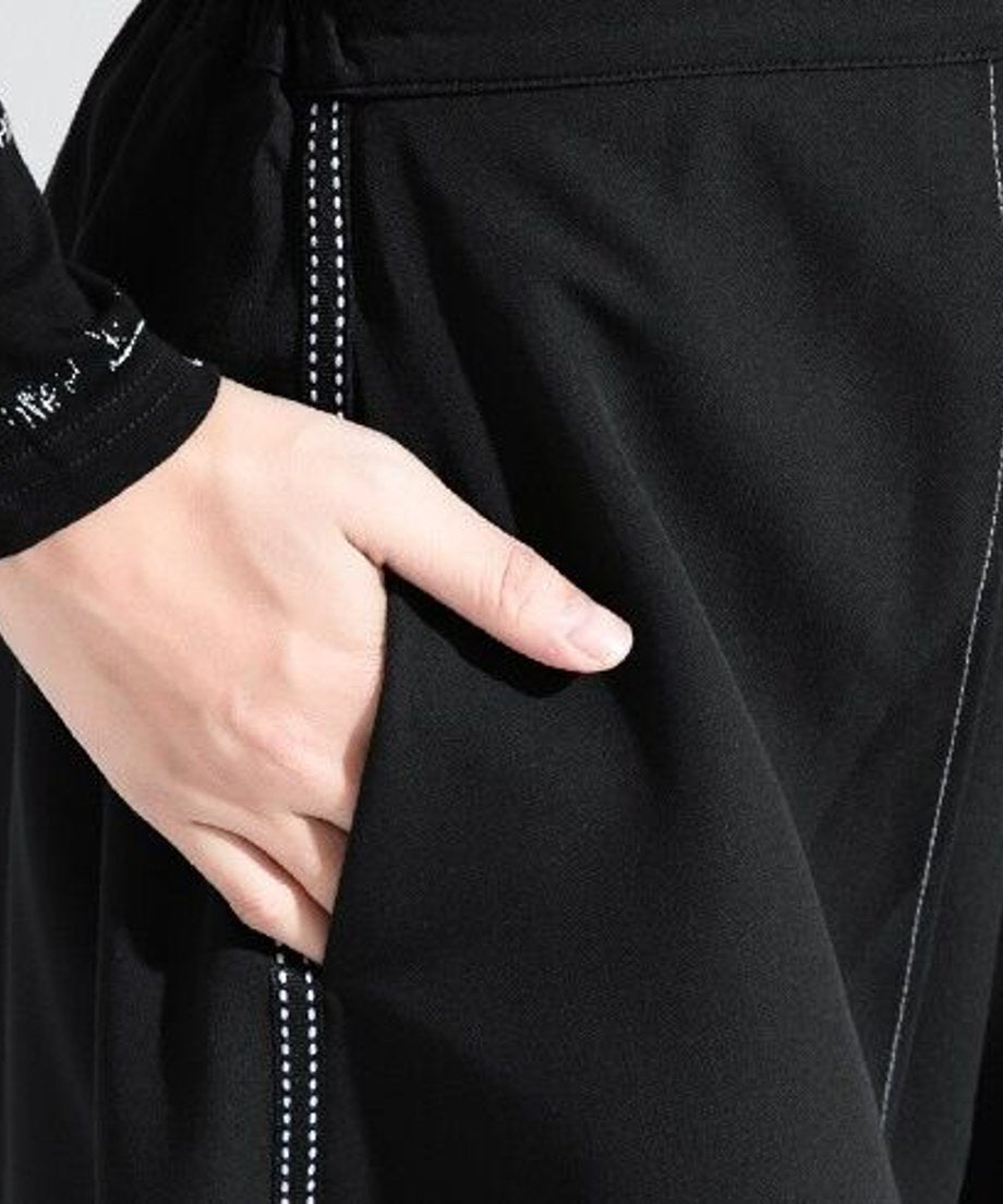 Asymmetric Fold Wide Pants