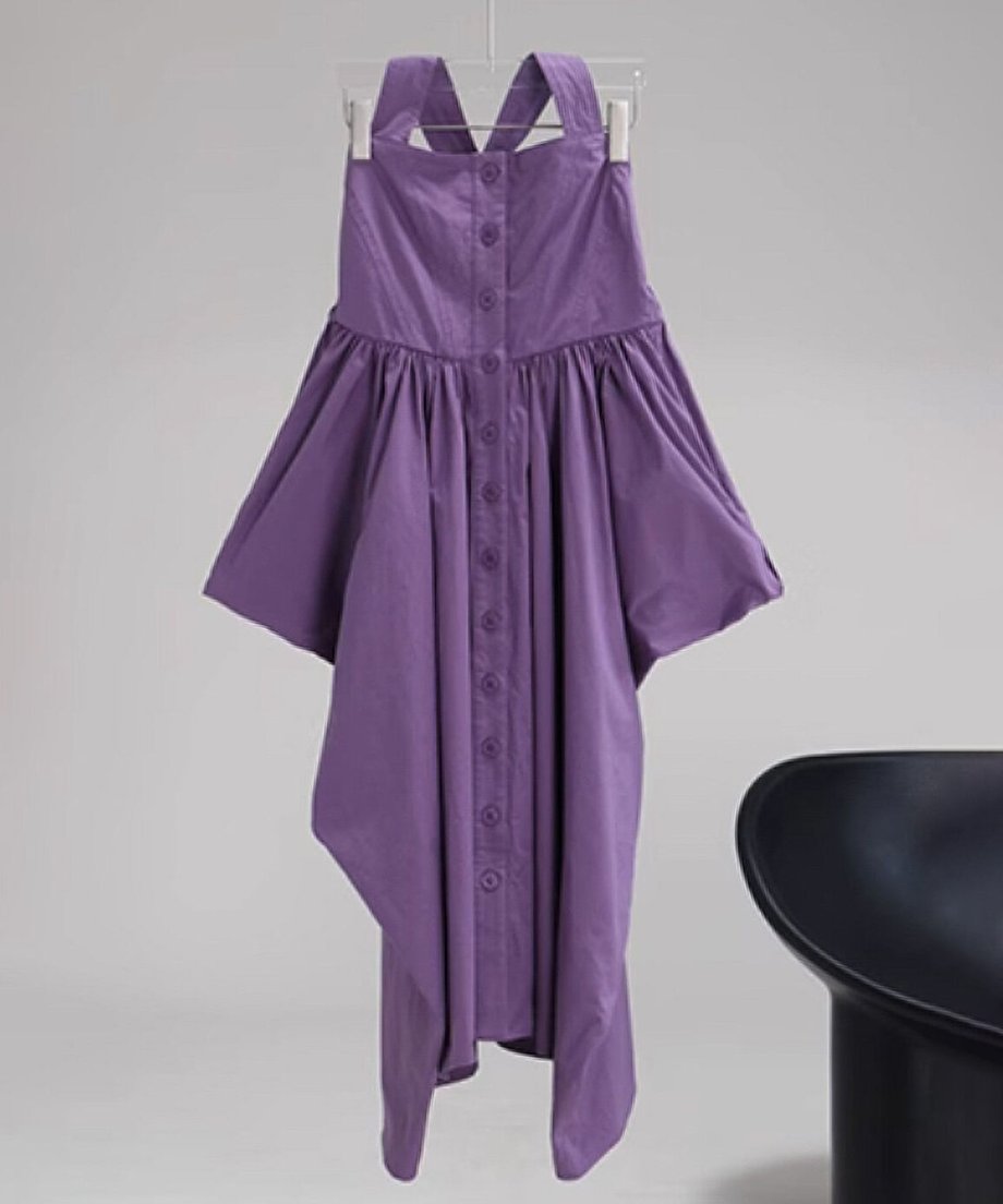 Design Pocket Halter-neck Dress