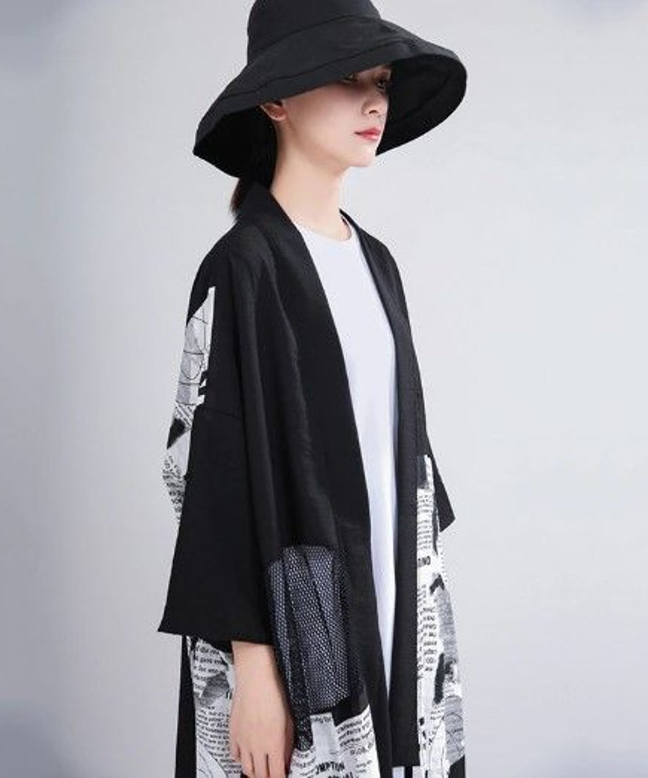 Blocking Mesh Cardigan