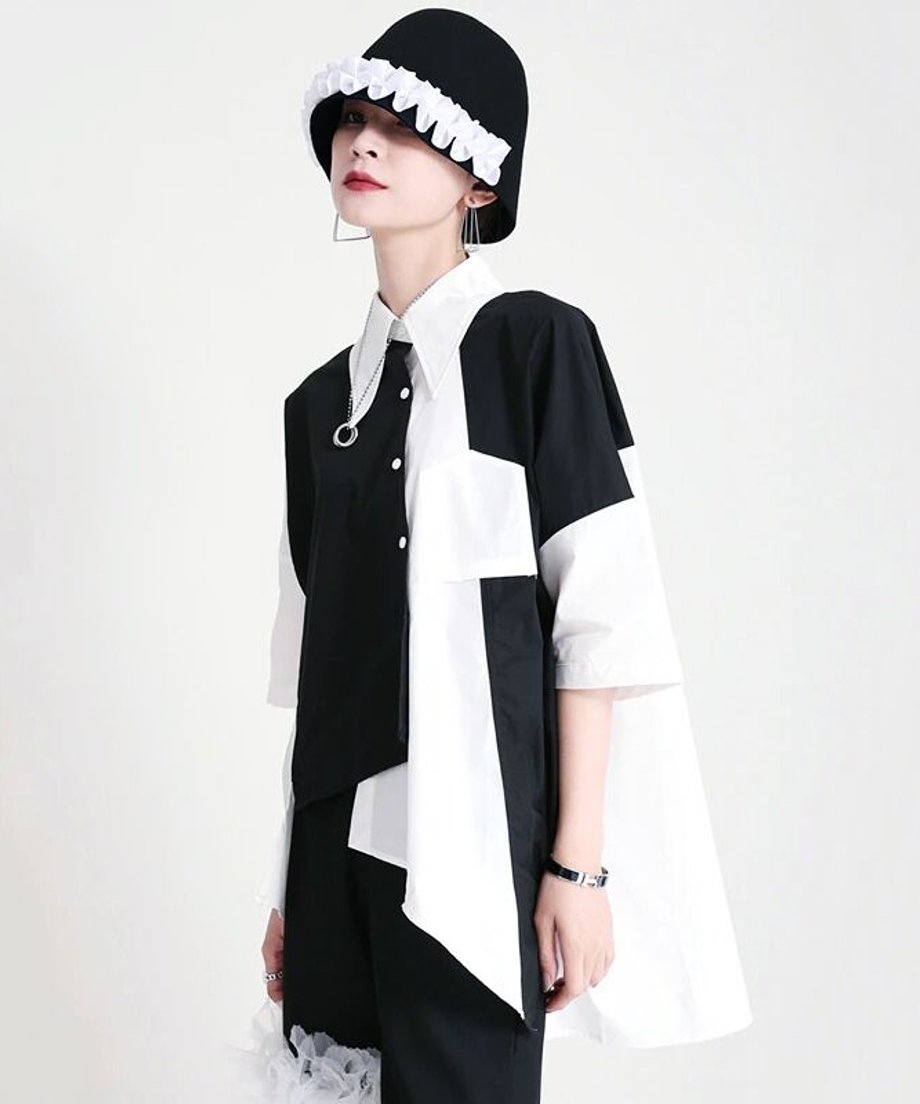 Bicolor Asymmetry Shirt
