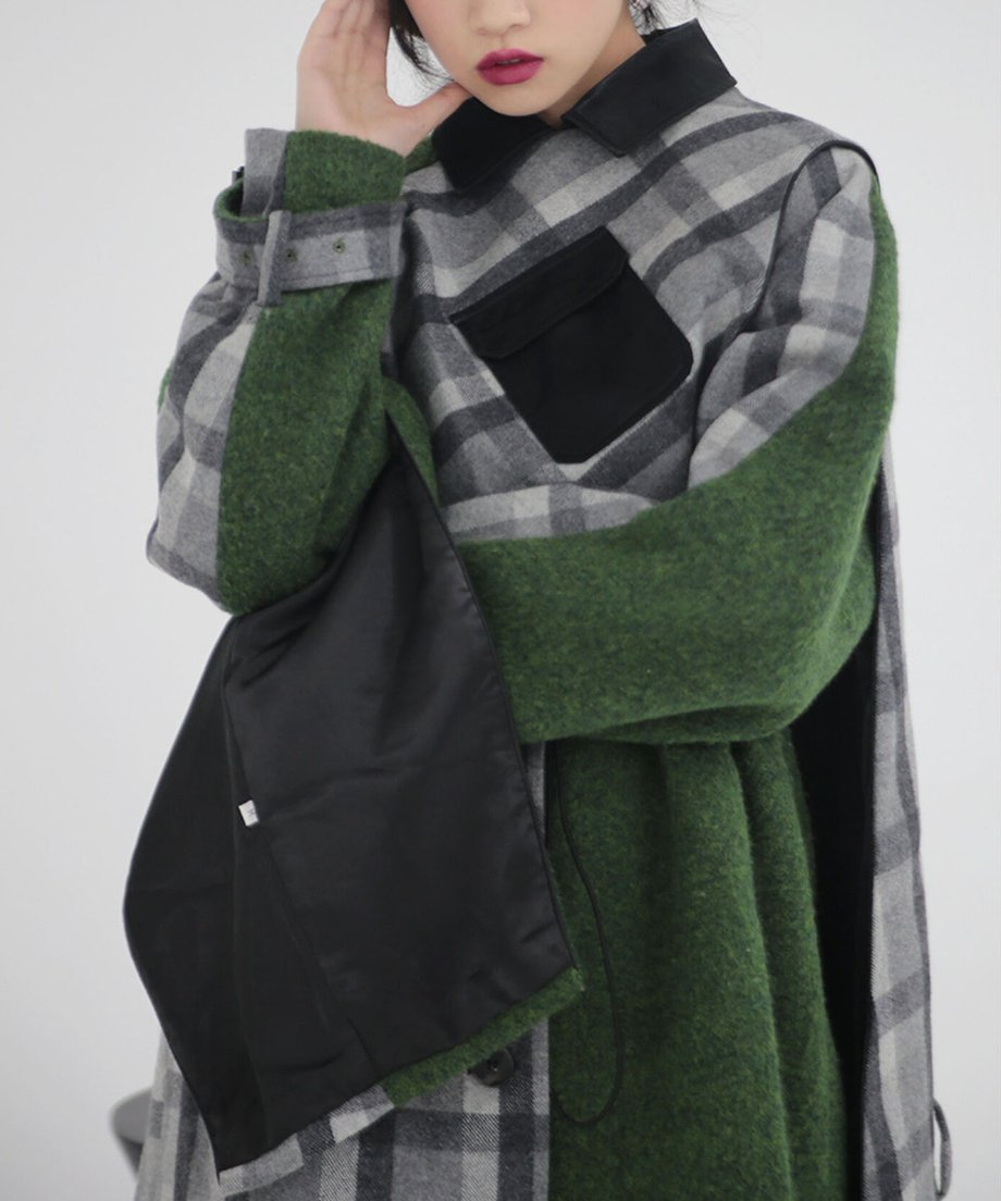 Waist Drawstring Cape Coat