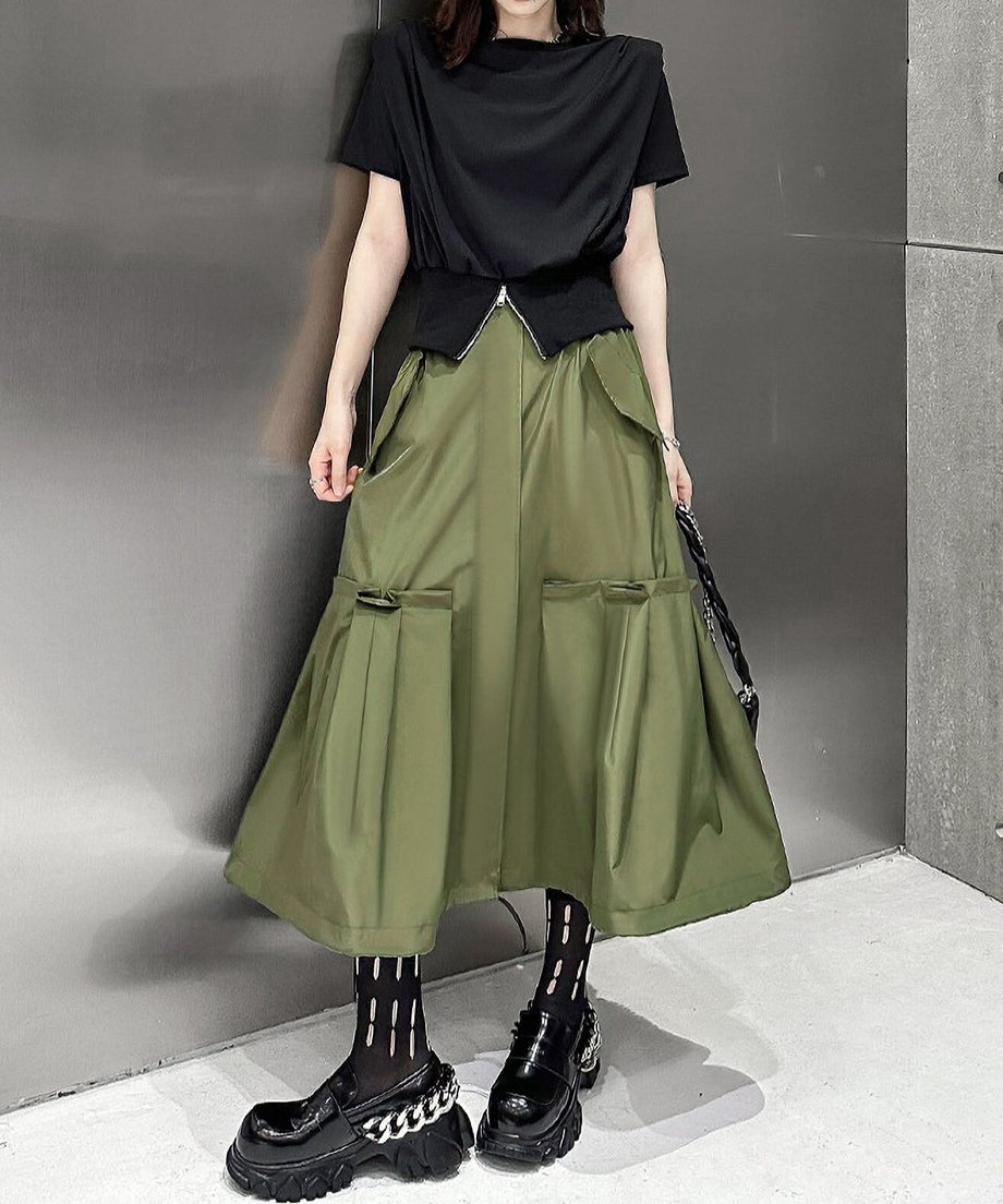 Flap Pocket Mermaid Skirt