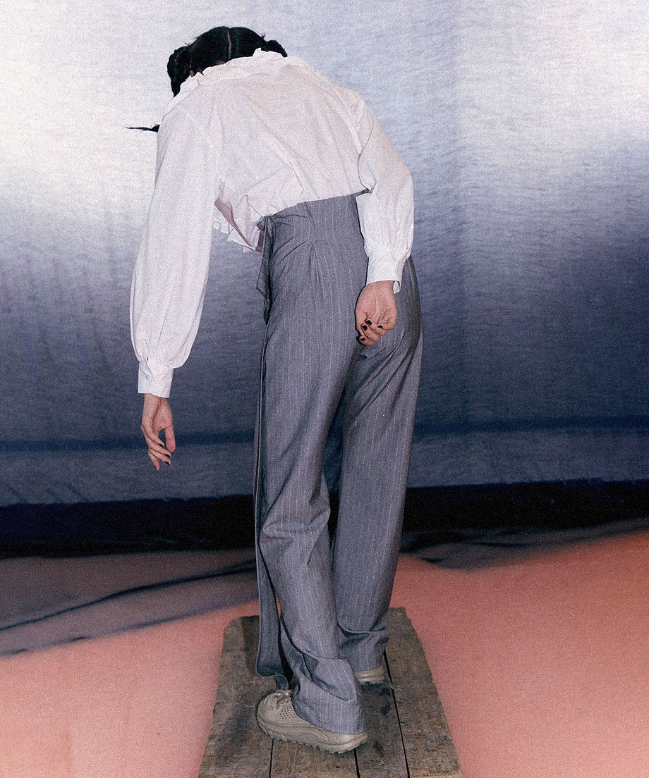 Glitter Stripe Straight Pants