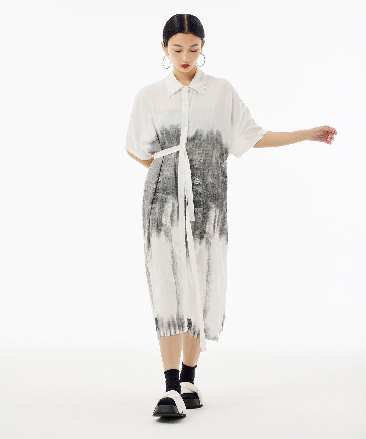 Blurred Print Dress