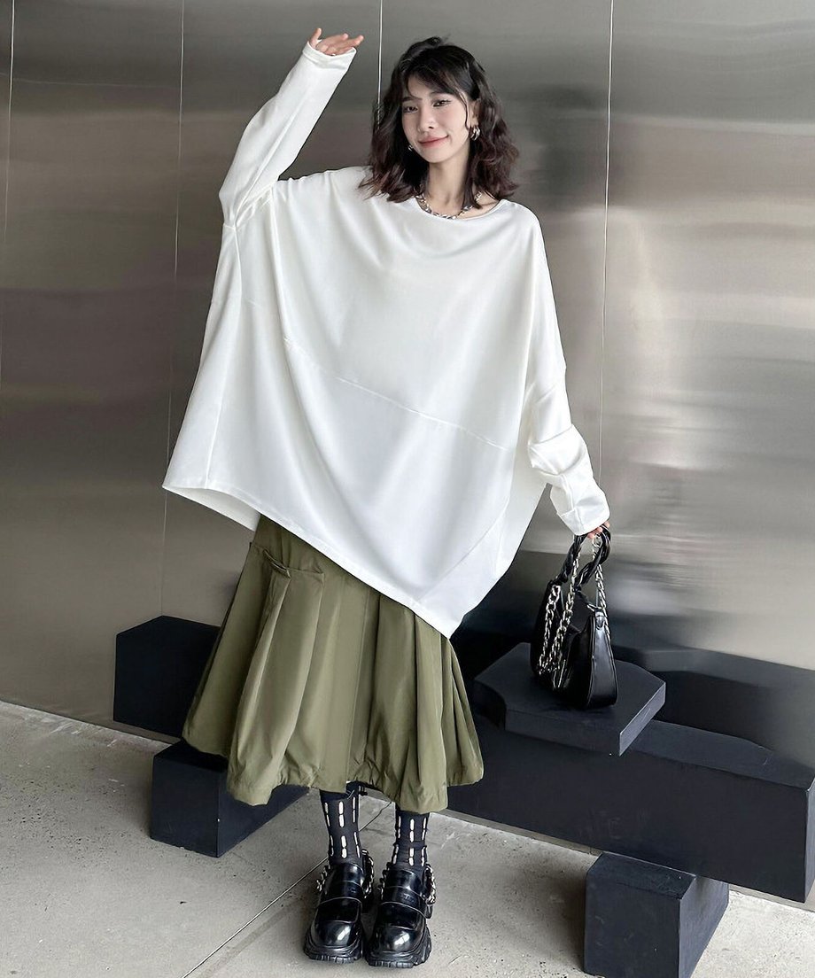 Oversized Drop Shoulder Long Sleeve Tee