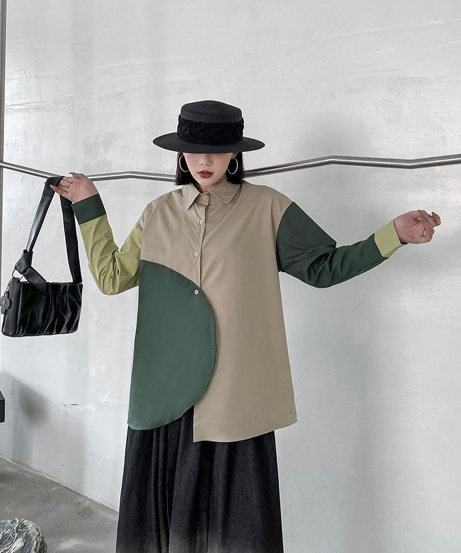 Color Blocking Blouse