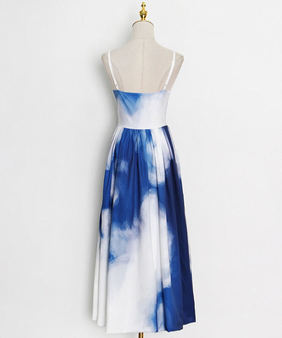 Tie-dye Zip Camisole Dress