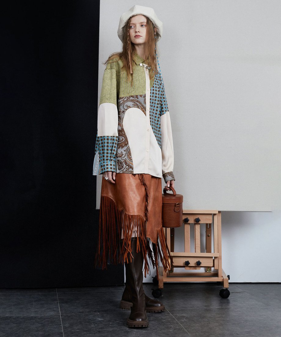 Patchwork Pattern Mix Shirt