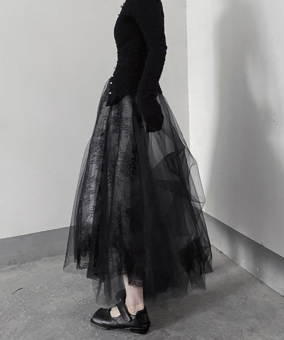 Tulle Layered Gradient Skirt
