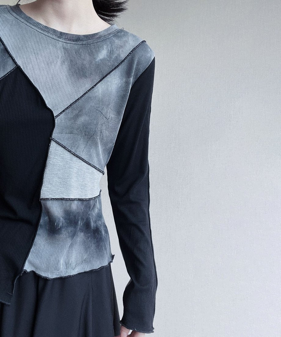 Boat-neck Blocking Top