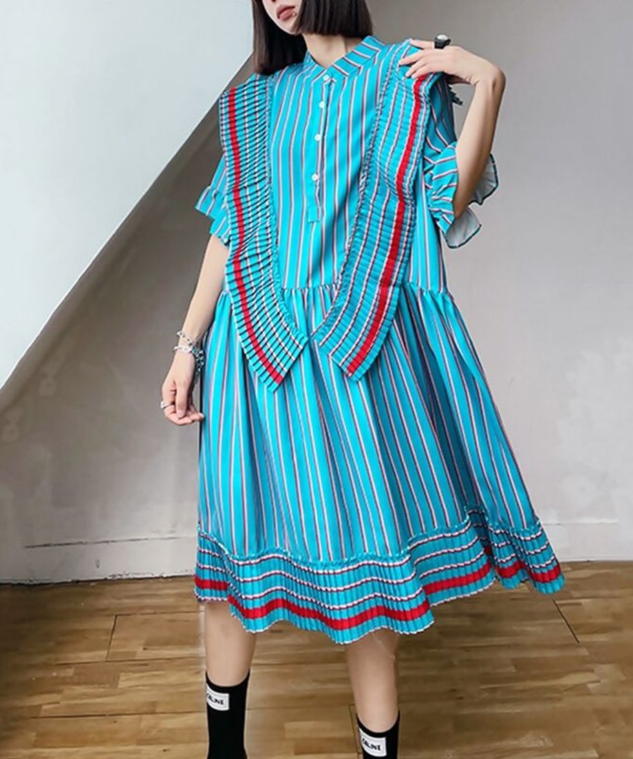 Frilly Pleated Dress