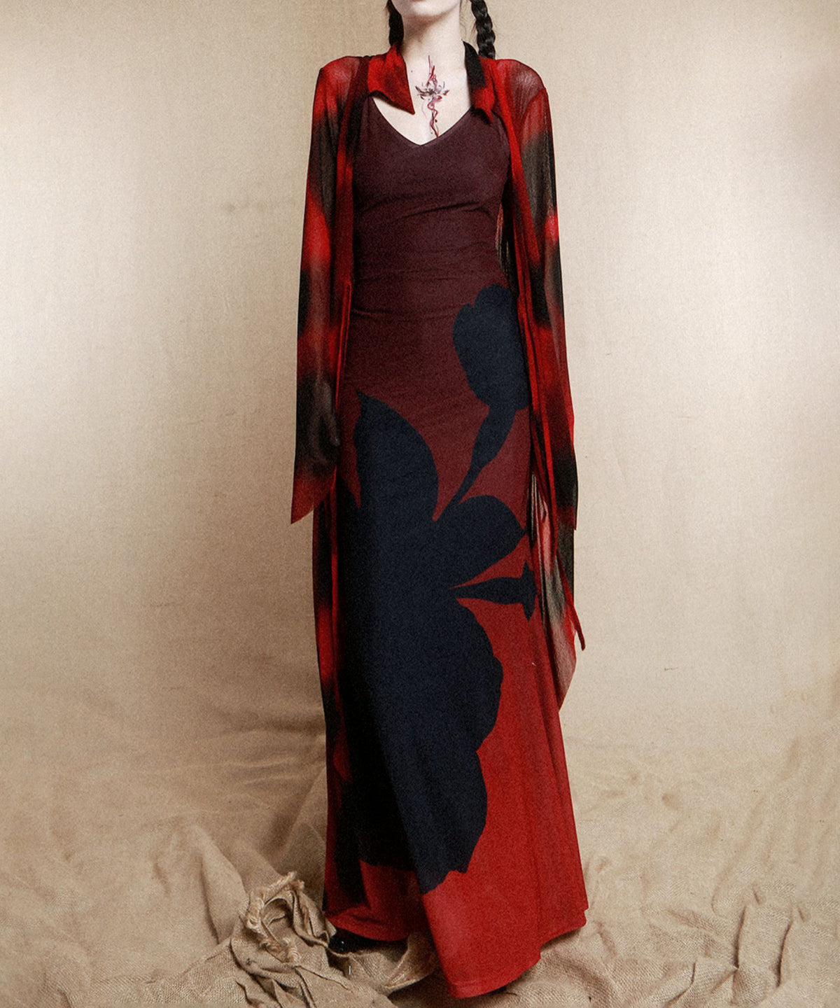 Flower Gradient Dress